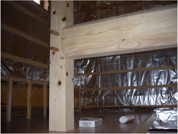 軽く、薄く、優れた遮熱・断熱性を持つアルミ反射材を使用